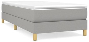 3120590 vidaXL Cadru de pat box spring, gri deschis, 100x200 cm, textil