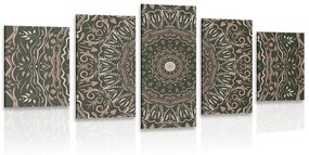 Tablou 5-piese Mandala în stil vintage