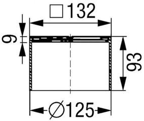 Sifon pardoseala baie cu grilaj Kessel, System 125