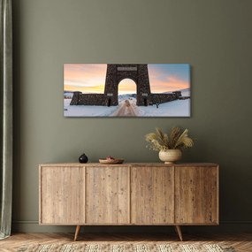 Tablou cu poarta, Yellowstone (120x50 cm)