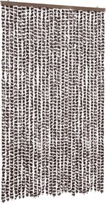 vidaXL Perdea pentru insecte, maro și alb, 118x220 cm, chenille