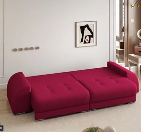 Canapea extensibilă dumonde cu 2 lăzi de depozitare si sezut confortabil din spuma high-density, Verona Royal Pink 310x100 cm