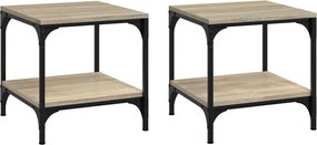vidaXL Mese laterale 2 buc. stejar sonoma 40x40x40 cm lemn prelucrat