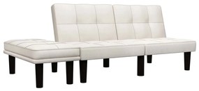 284750 vidaXL Canapea cu 2 locuri, crem, material textil