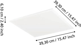 Eglo 901513 - Plafonieră LED RGBW MORADILLO-Z LED/19W/230V 40x40 cm alb