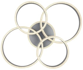 Plafoniera LED dimabila cu telecomanda design modern Rubio gri