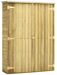 Magazie unelte de gradina, 123x50x171 cm, lemn pin tratat Maro, 123 x 50 x 171 cm