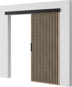 Ușă glisantă Perion – 96x1.6x205 cm – Sonoma / Negru