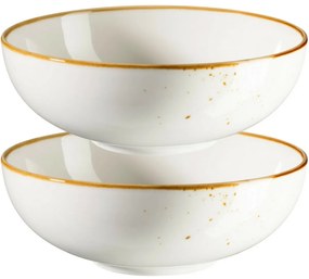 Mäser Set de 2 boluri Pintar Alb maro puncte 22 cm