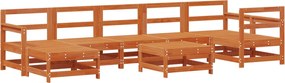 vidaXL Set de lounge pentru grădină 8 pcs Maro Ceară Lemn masiv de pin