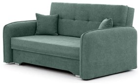 Canapea verde extensibilă/cu spațiu de depozitare cu tapițerie din chenille 155 cm Laine – ELTAP