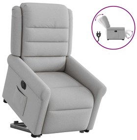 vidaXL Scaun reclinabil electric, țesătură gri nor