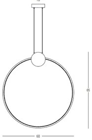 Lustra suspendata LED design inelar Ring negru