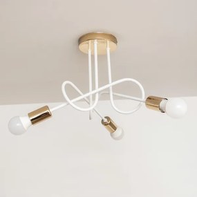Lustră aplicată OXFORD 3xE27/15W/230V aurie/albă