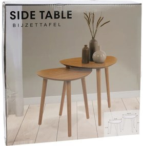 Set de măsuțe de cafea, pin, 2 buc.