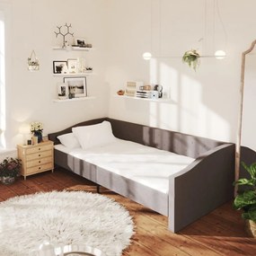 337225 vidaXL Pat de zi, gri închis, 90x200 cm, textil, USB