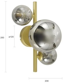 Aplică LED Brilagi MILLA 3xG9/3W/230V auriu/fumuriu