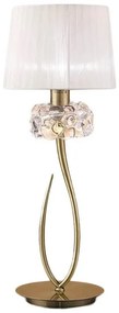 Veioza, Lampa de masa clasica LOEWE antique brass/ abajur alb