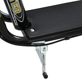 HOMCOM Trotinetă pentru copii 5-12 ani cu roți mari pneumatice de 12", trotinetă copii cu dublă frână, înălțime reglabilă și suport lateral, scooter cu o capacitate de încărcare de până la 100 kg, cadru din oțel, negru | Aosom Romania