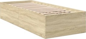 vidaXL Cadru de pat, stejar sonoma, 90x190 cm, lemn prelucrat