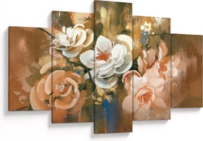 Tablou -Buchet de flori pictat (150x105 cm)