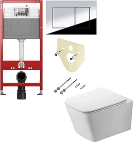 Pachet vas wc Rune Jord, capac slim softclose si rezervor TECEbase si clapeta TECEnow