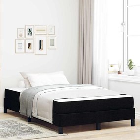 vidaXL Pat cu arcuri Altele Negru 120 x 190 cm țesătură