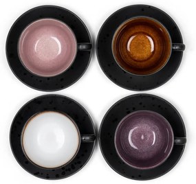Cești negre 4 buc. din ceramică 240 ml Gastro Black/Mix – Bitz