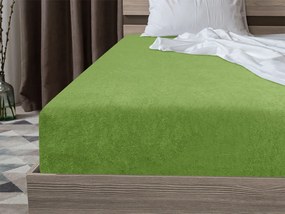 Cearsaf Frotir cu elastic EXCLUSIVE 160 x 200 cm verde