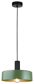 Lustră pe cablu HAKI 1xE27/60W/230V verde/negru