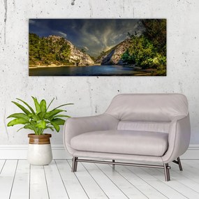 Tablou peisajului cu lac (120x50 cm), în 40 de alte dimensiuni noi