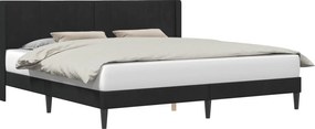 vidaXL Cadru de pat cu headboard Negru 180 x 200 cm Catifea