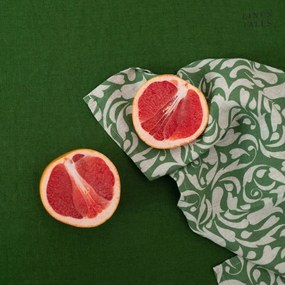 Prosop de vase din in 45x65 cm Evergreen Damask – Linen Tales