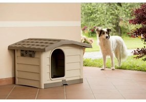 Doghouse Bungalow bej, 89 x 75 x 62 cm