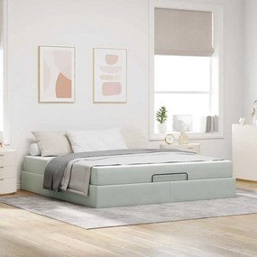 vidaXL Cadru de pat Altele Gri deschis 180 x 200 cm Catifea