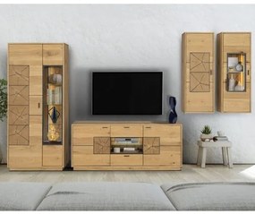 Set Living Urbano Oak, Stejar Rustic Si Negru, 350 Cm