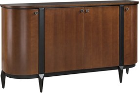 Comodă lemn masiv nuc Elegance III, 166,1 × 43 × 92,7 cm