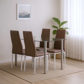 Nolen 4+1 set de sufragerie maro