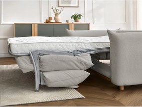 Canapea gri deschis extensibilă 234 cm Ernest – Bobochic Paris