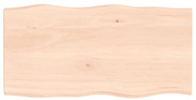 363872 vidaXL Blat masă 80x40x2 cm lemn masiv stejar netratat contur organic