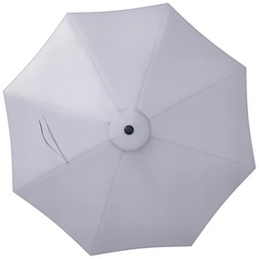 Outsunny Copertină de Rezervă pentru Umbrelă cu Priză de Aer, Rezistentă la UV și Apă, Ø295 cm, Gri | Aosom Romania