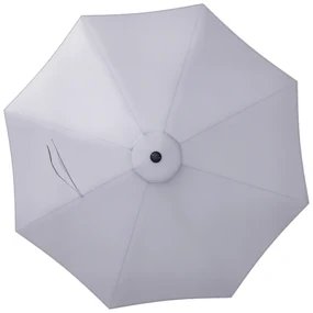 Outsunny Copertină de Rezervă pentru Umbrelă cu Priză de Aer, Rezistentă la UV și Apă, Ø295 cm, Gri | Aosom Romania