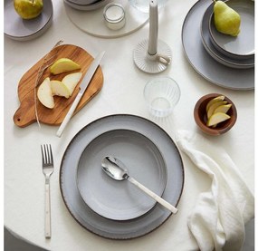Set de veselă, 18 piese, porțelan, gri