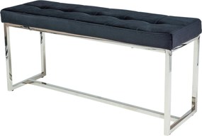 Bancheta FESTINA, stofa catifelata negru, 99x30x45 cm