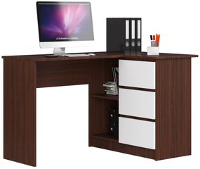 Masă PC de colț Bodhi (wenge + alb) (D). 1068828