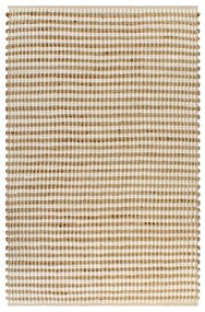 Covor din iuta lucrat manual, natural  alb, 120x180 cm textil Alb, 120 x 180 cm