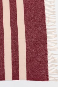 Pătură de lux din lână Stripe, burgundy cul.vinului 140x200 cm