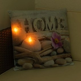Pernă decorativă cu iluminare LED HOME- 38 x 38 cm