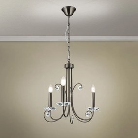 Candelabru stil clasic cu cristal K9 ARIANE 3L nickel inchis