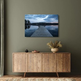 Tablou - Ponton de lemn, lac (90x60 cm)